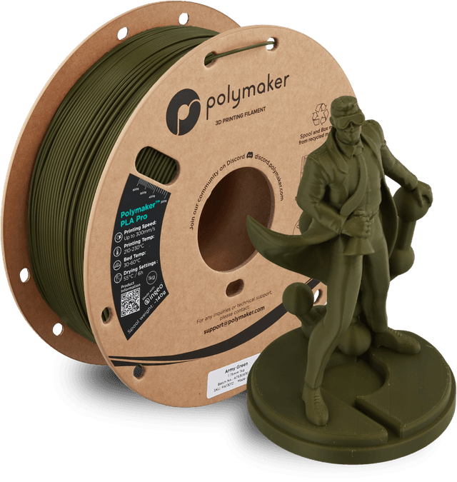 Polymaker PLA Pro, Armeegrün