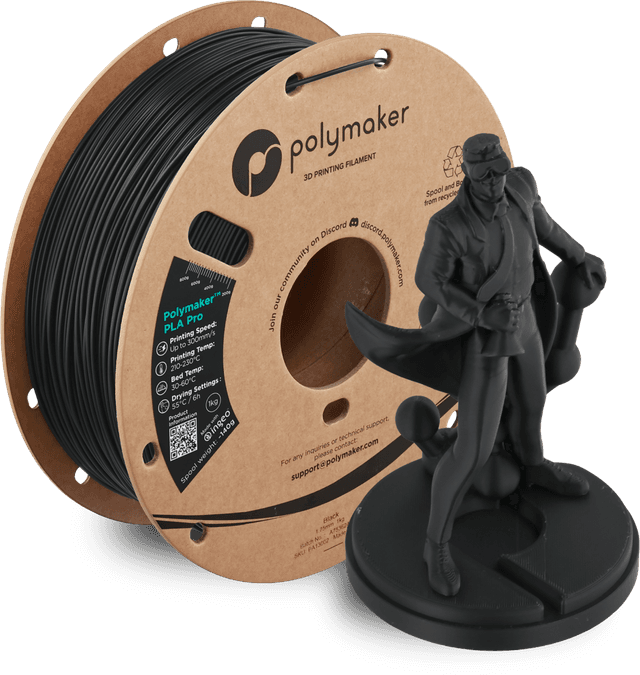 Polymaker PLA Pro, Schwarz