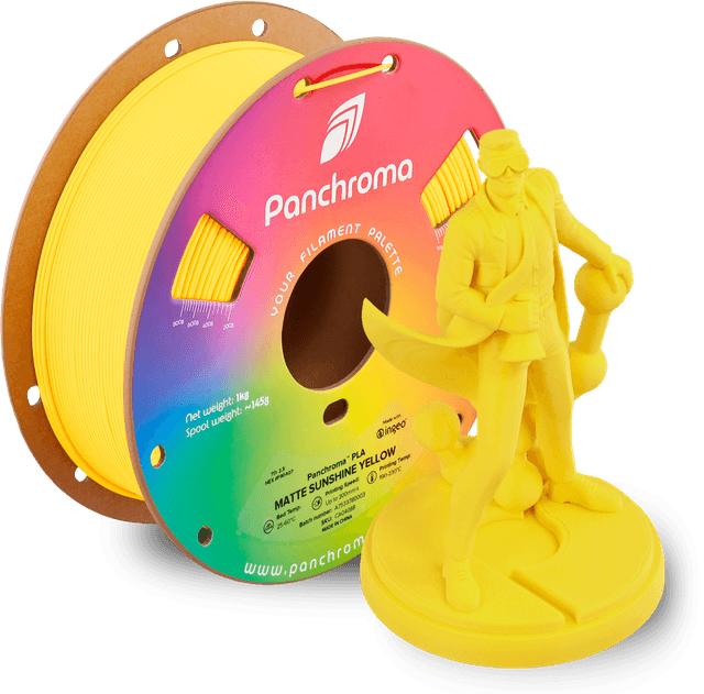 Polymaker Panchroma PLA Matte, Sonnengelb