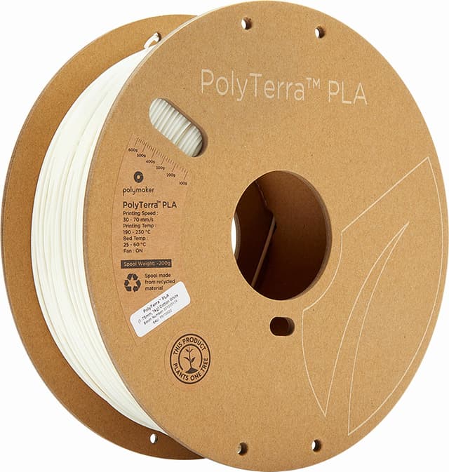 Polymaker PolyTerra PLA, Baumwollweiß