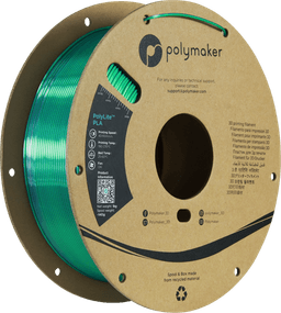 Polymaker PolyLite Dual Silk PLA, Jadeite Green-Chrome