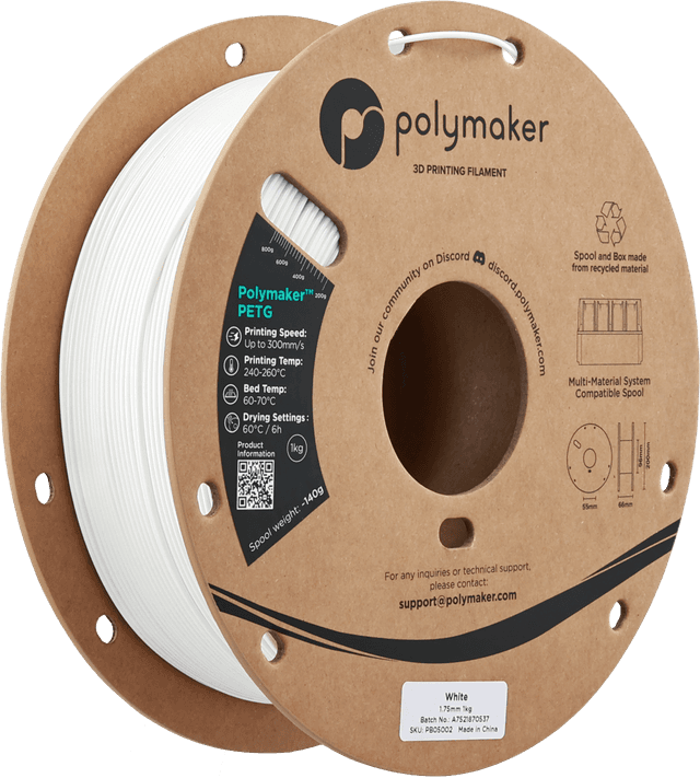 Polymaker PETG, Weiß