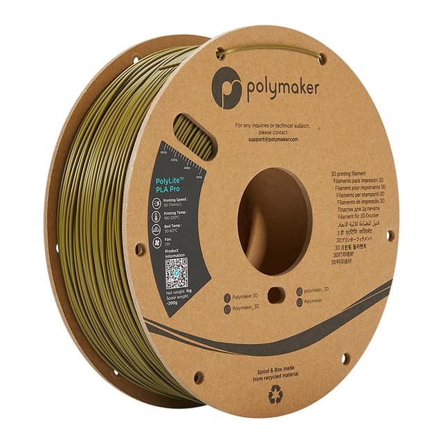 Polymaker PolyLite PLA Pro, Armeegrün
