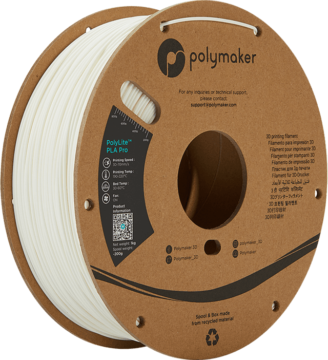 Polymaker PolyLite PLA Pro, Weiß
