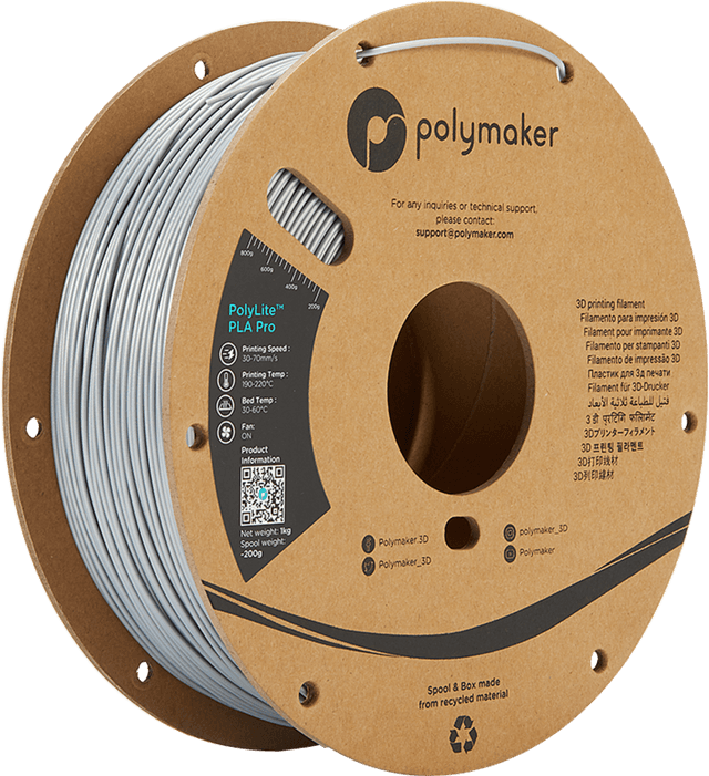 Polymaker PolyLite PLA Pro, Silber