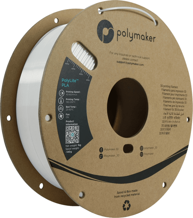 Polymaker PolyLite Silk PLA, Weiß