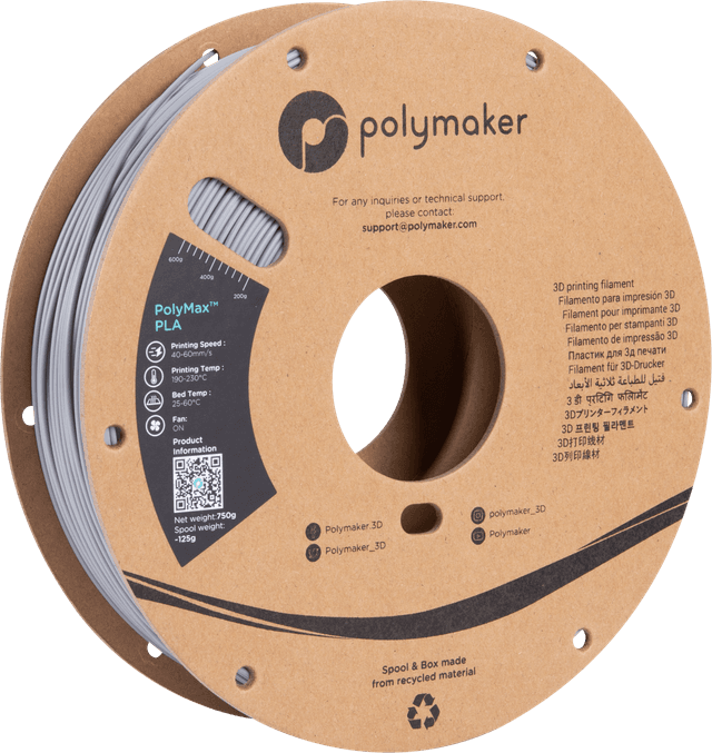 Polymaker PolyMax PLA, Grau