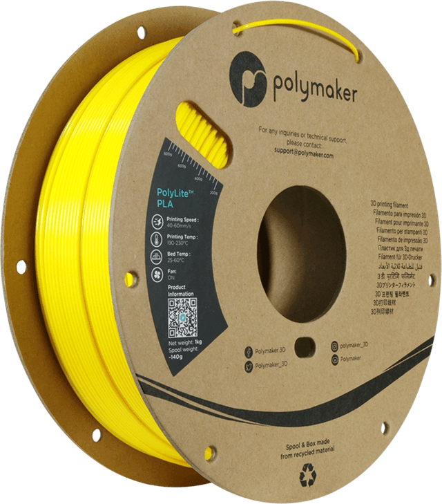 Polymaker PolyLite Silk PLA, Gelb