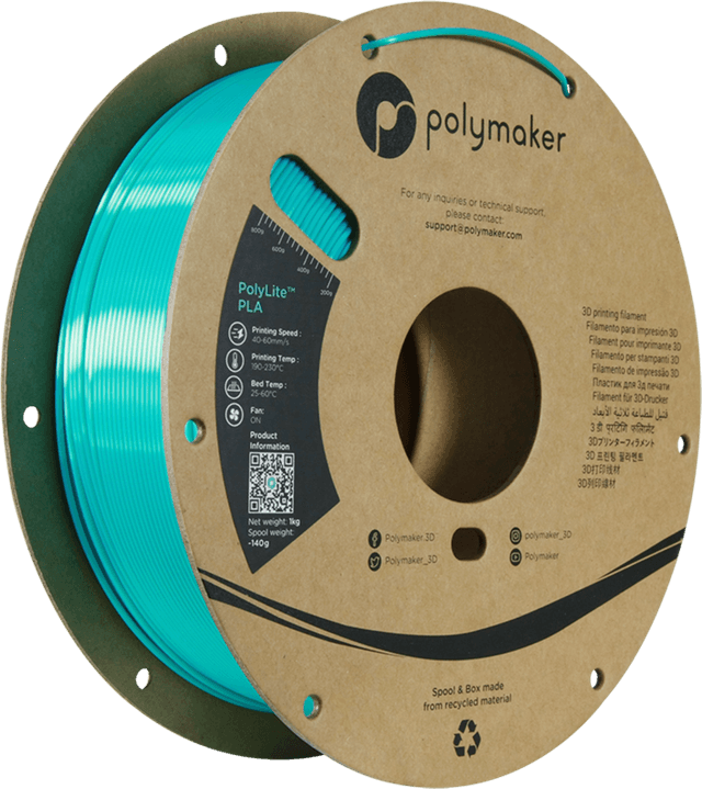 Polymaker PolyLite Silk PLA, Petrol