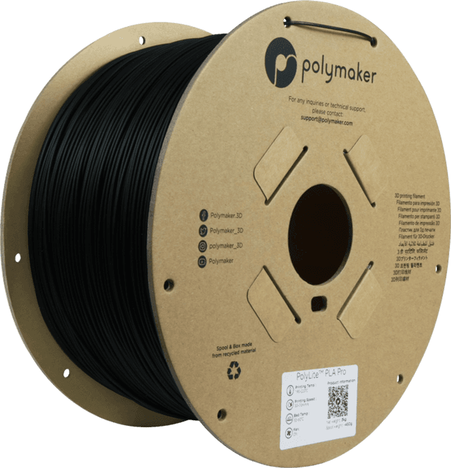 Polymaker PolyLite PLA Pro, Schwarz